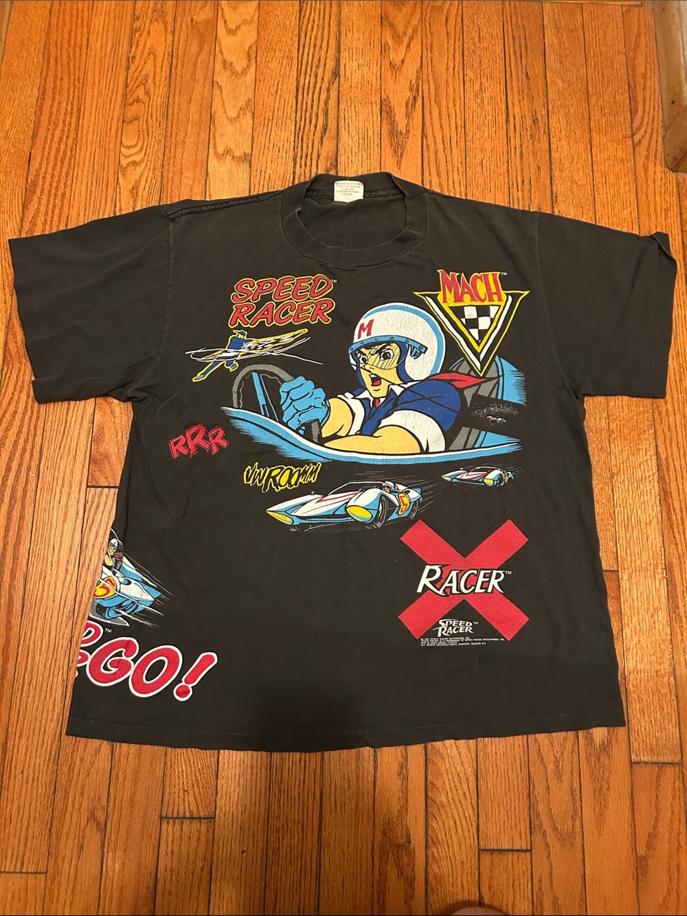 VINTAGE RARE Speed Racer Graphic Tee - Black